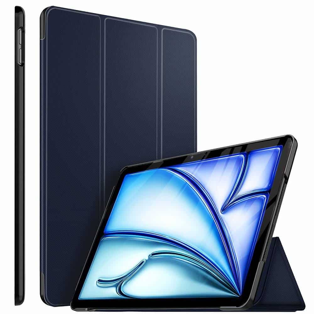 Apple iPad Air 11 2024 6th /5th /4th Gen Pro 11 inch Flip Cover Leather Stand Case Navy Apple iPad Air 11 2024 6th /5th /4th Gen Pro 11 inch Flip Cover Leather Stand Case Navy